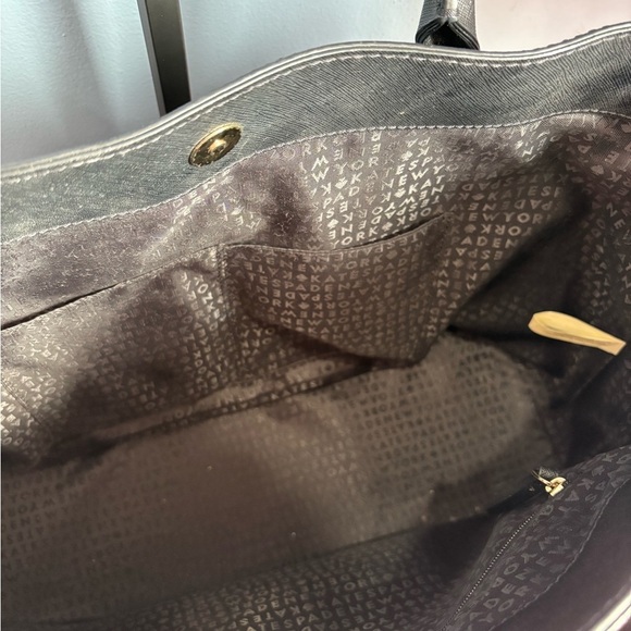 Kate Spade Post Street Halsey Black Leather Work Tote Bag - Picture 9 of 12